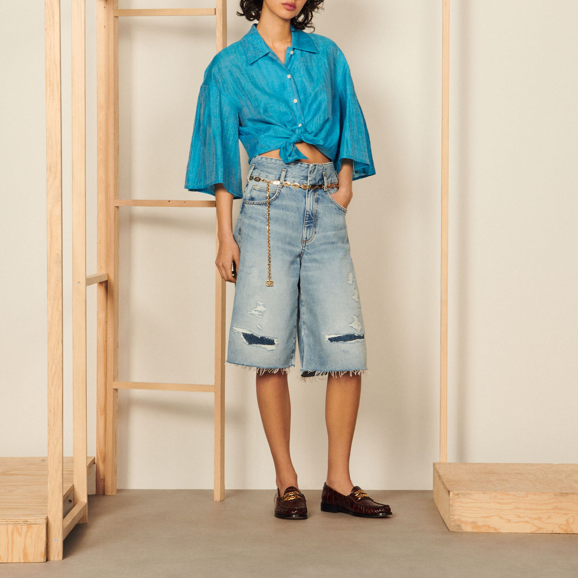 Flowing silk shirt