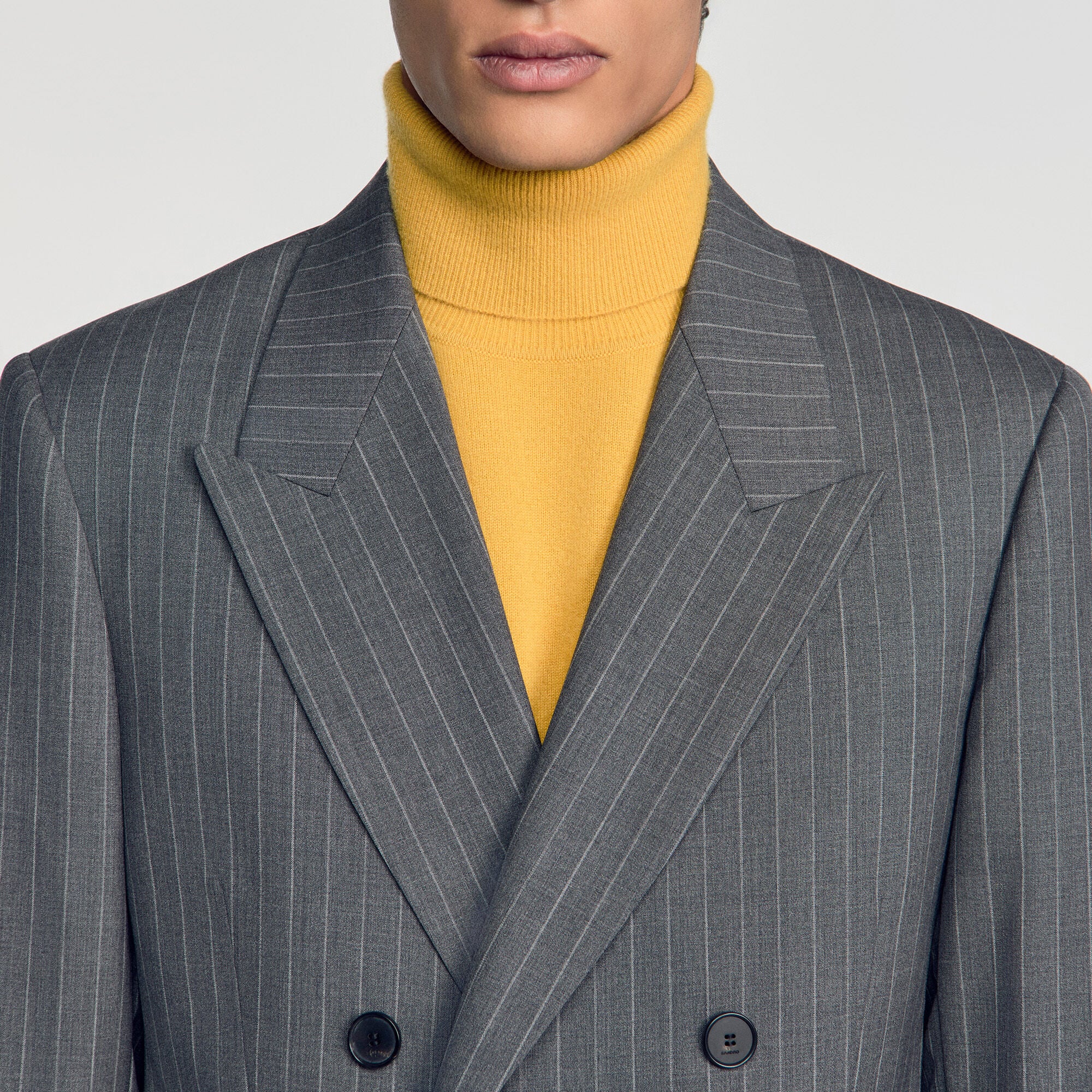 Striped virgin wool jacket - Men | Sandro