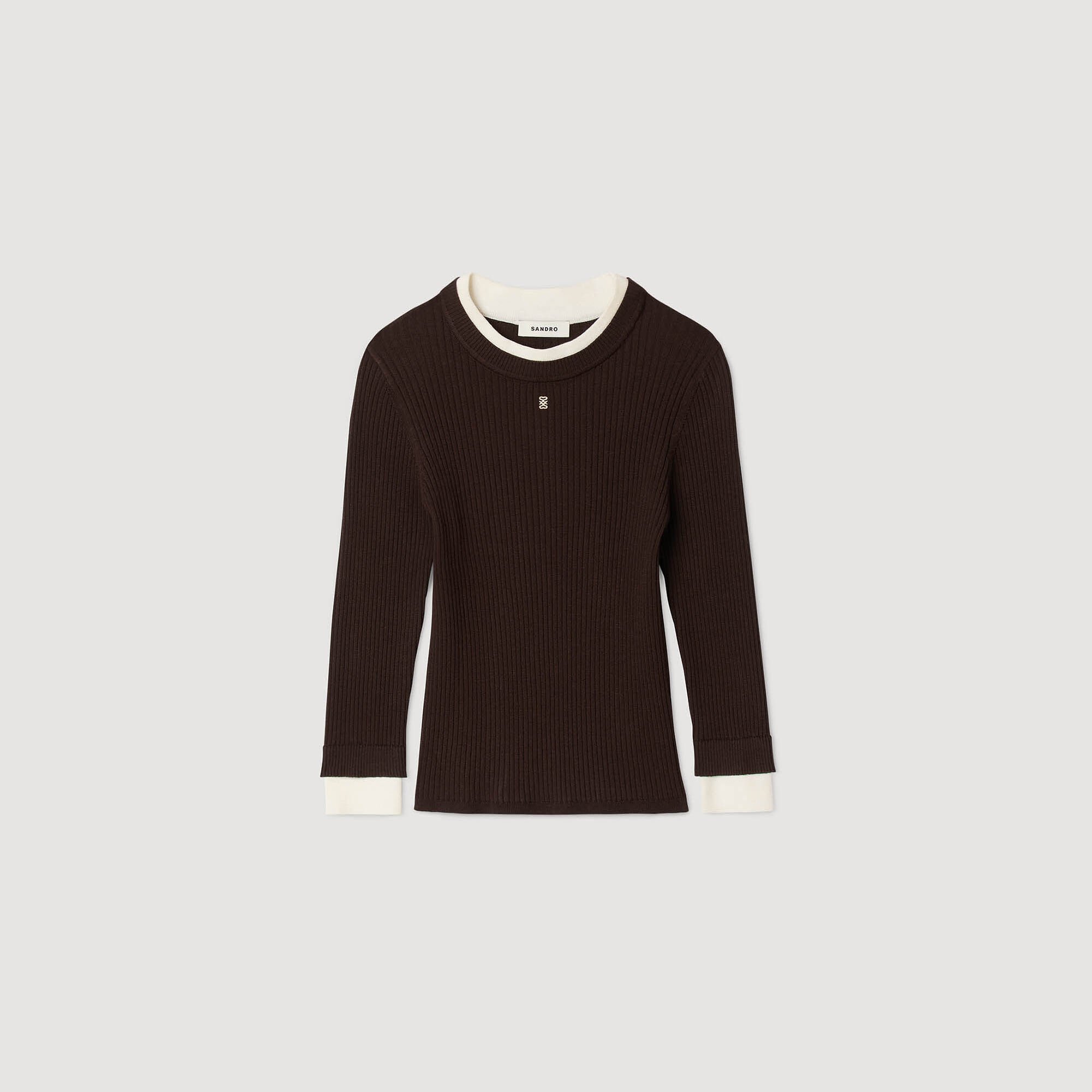 2-in-1 mixed wool jumper