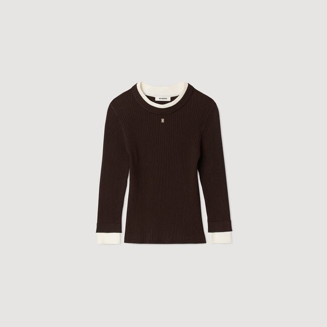 2-in-1 mixed wool jumper