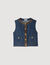 Denim and leather top