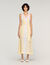 Trimmed linen maxi dress
