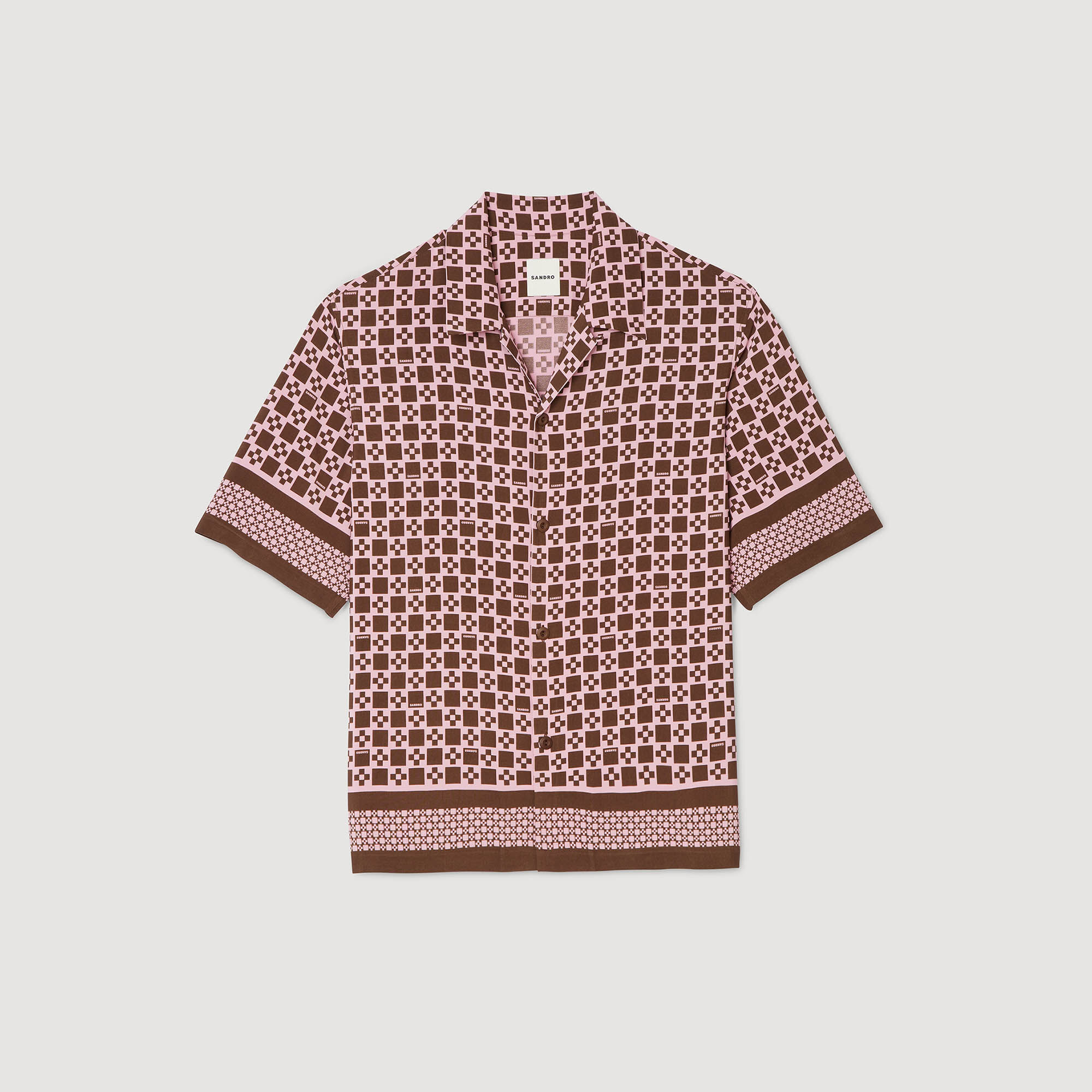 Square Cross motif flowing blouse