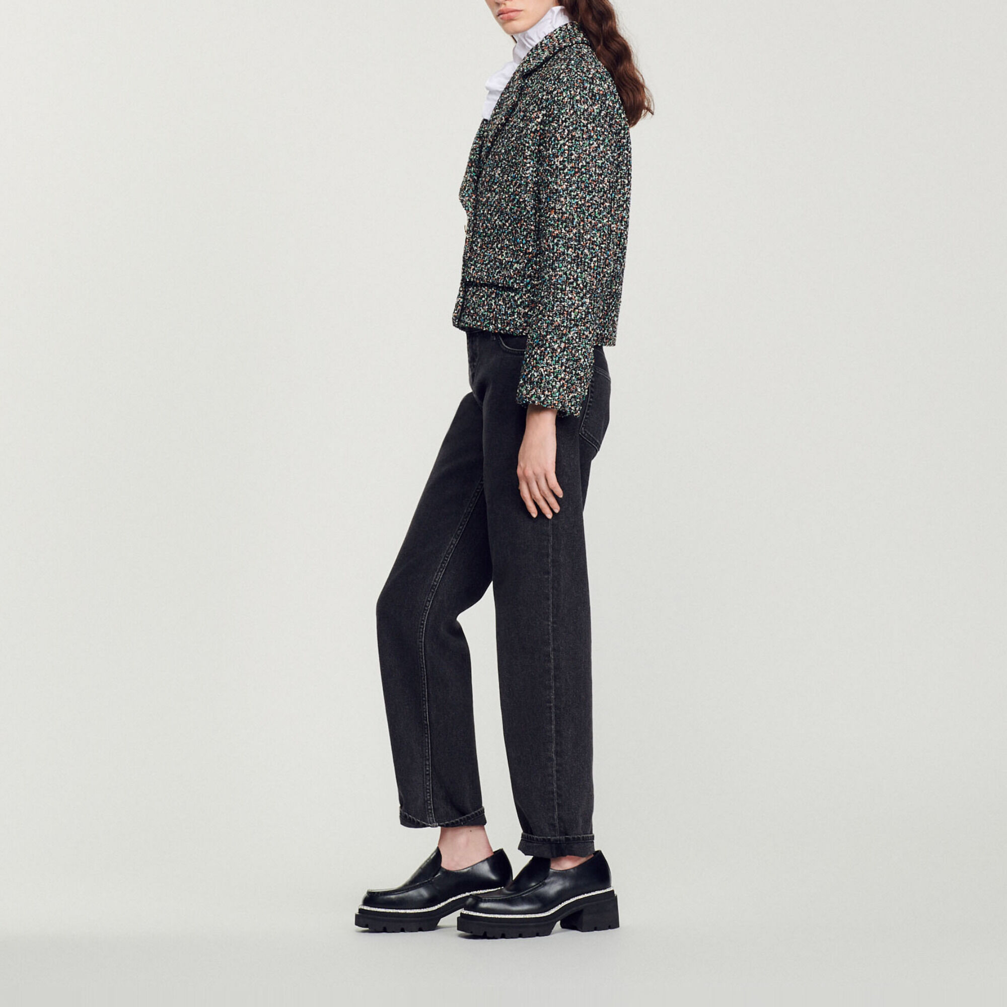 Cropped tweed jacket