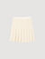 Short tweed pleated skirt