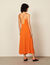 Midi dress with narrow straps