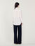 Silk shirt with gathered collar