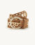 Leather belt with eyelets