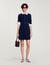 Short button-up knit dress