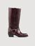 Tall boots with square toes