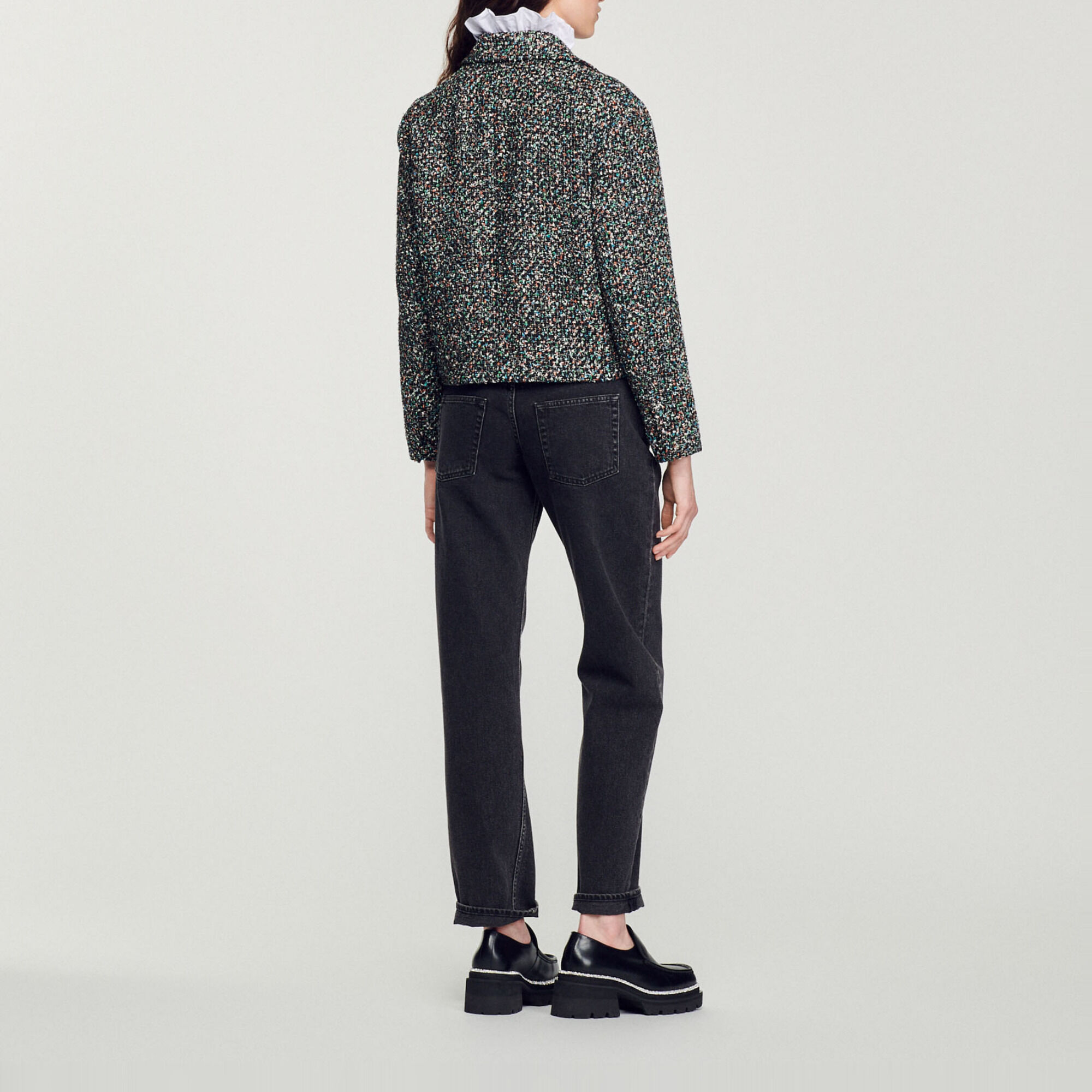 Cropped tweed jacket