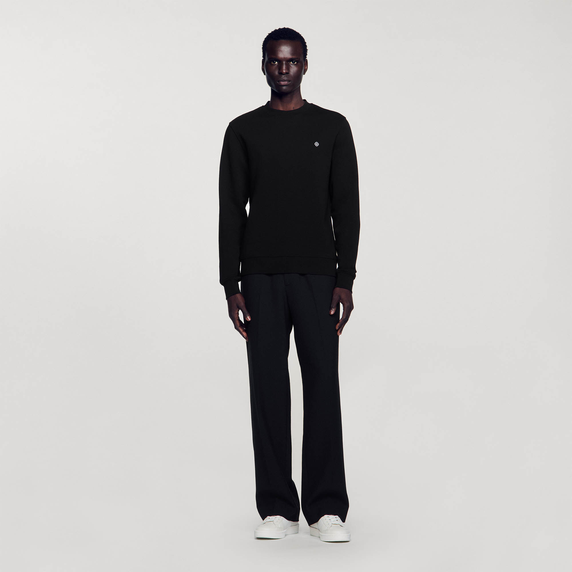 Square Cross sweatshirt black / gray for Men | Sandro Paris