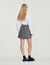 Short tweed and denim skirt