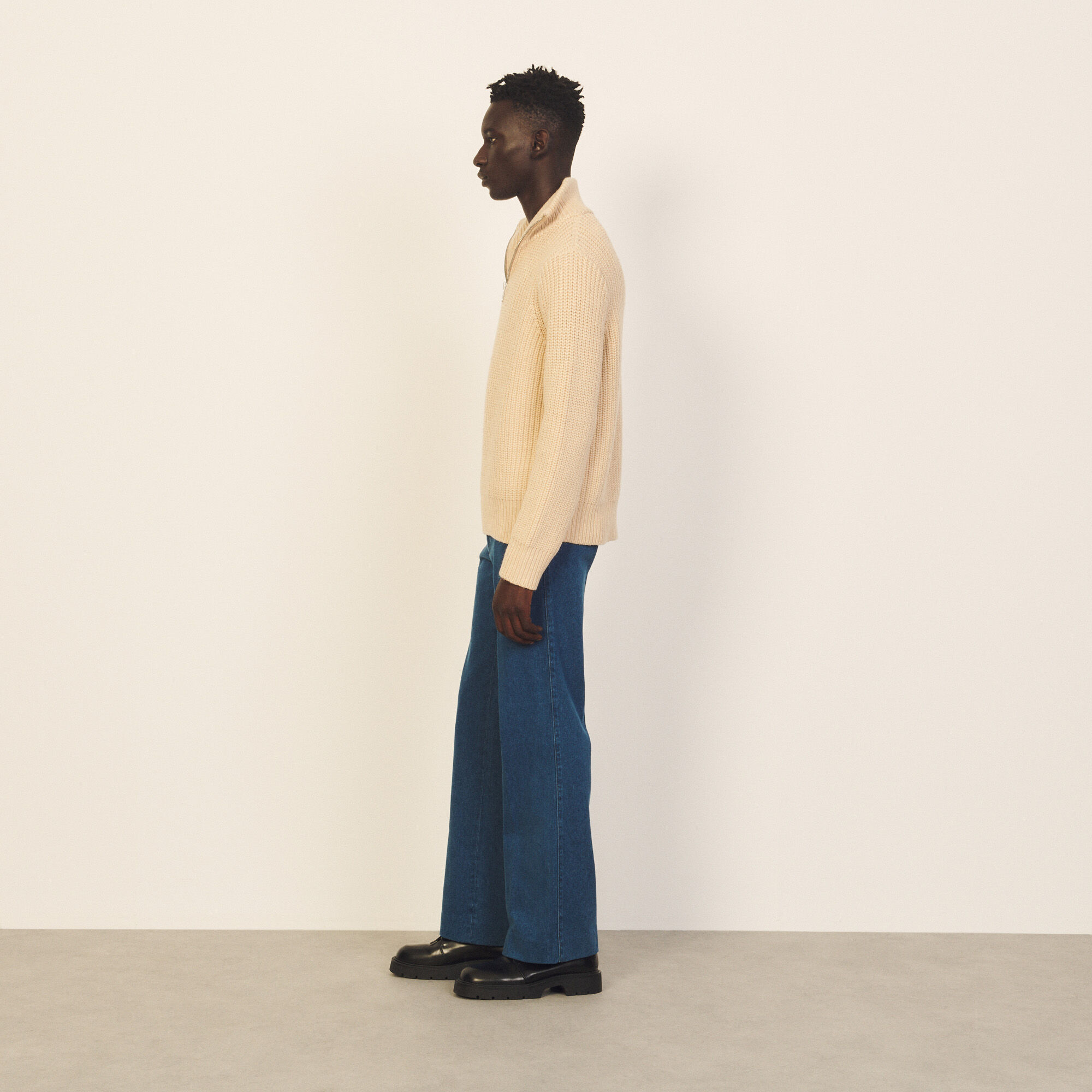 Trucker-neck sweater