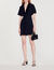 Short dress with shawl neck