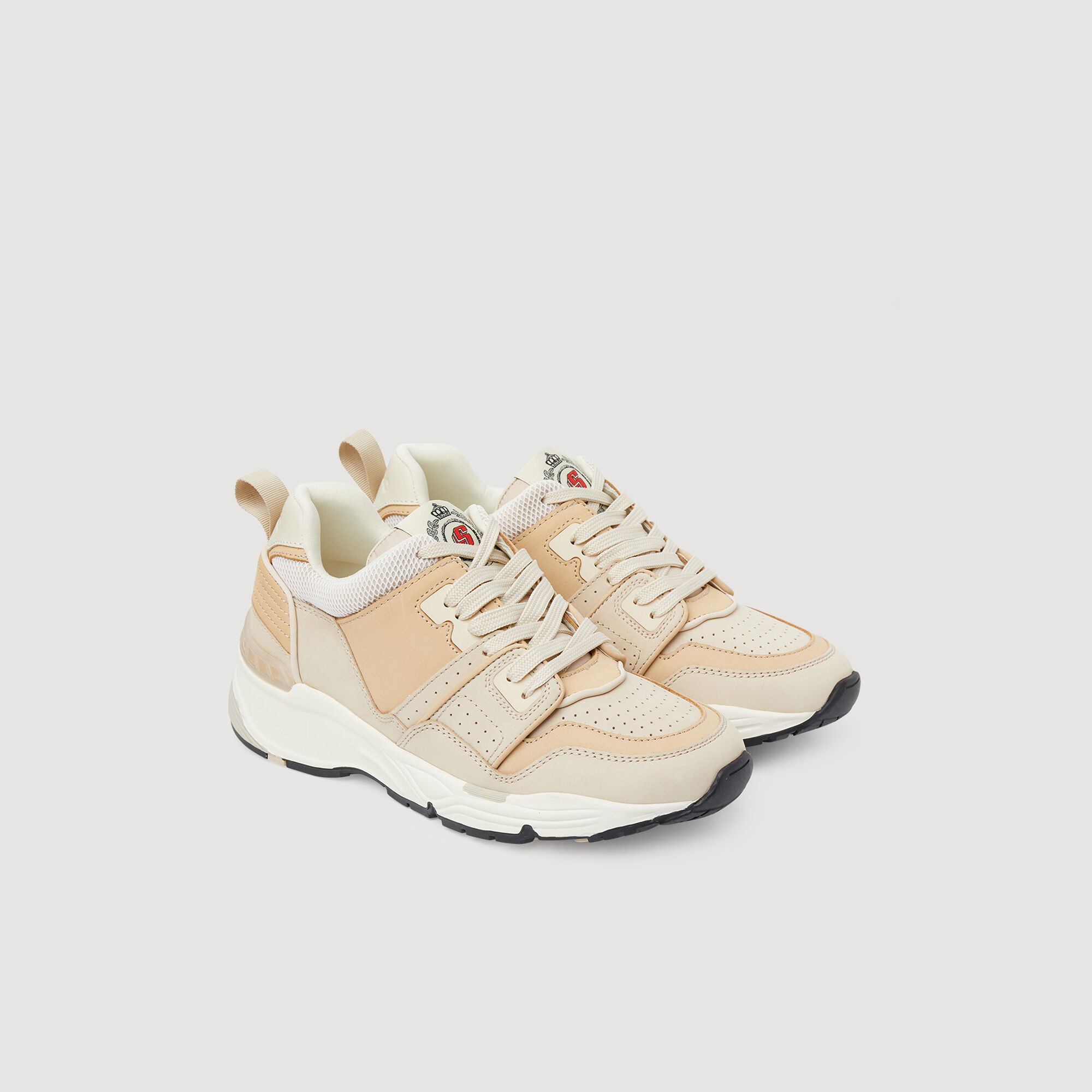 Mixed-material trainers