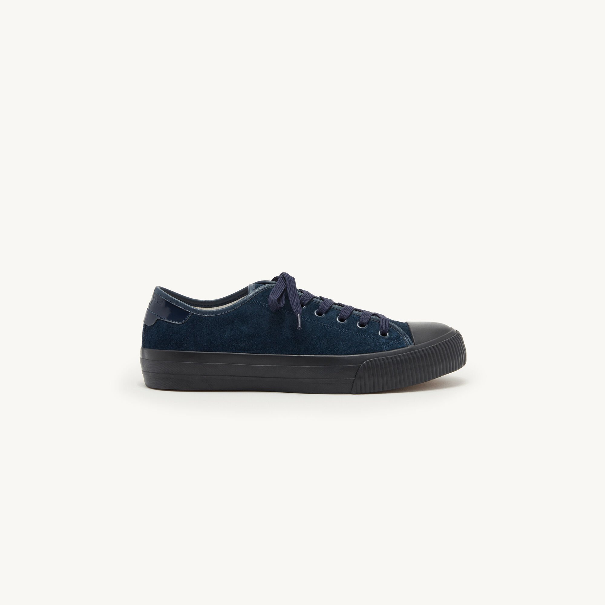 Split leather low-top trainers