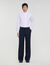 Wide-leg wool suit trousers