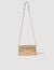 Gold leather clutch bag