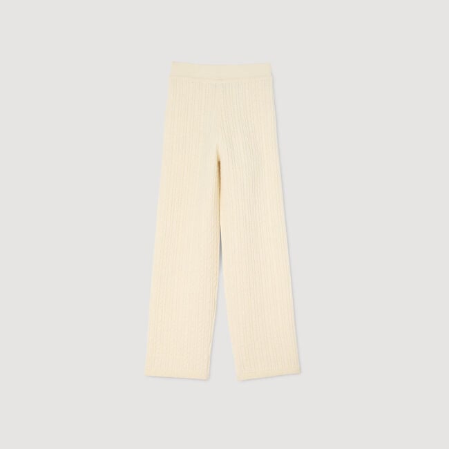 Cable knit trousers