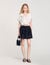 Short dual-material skirt