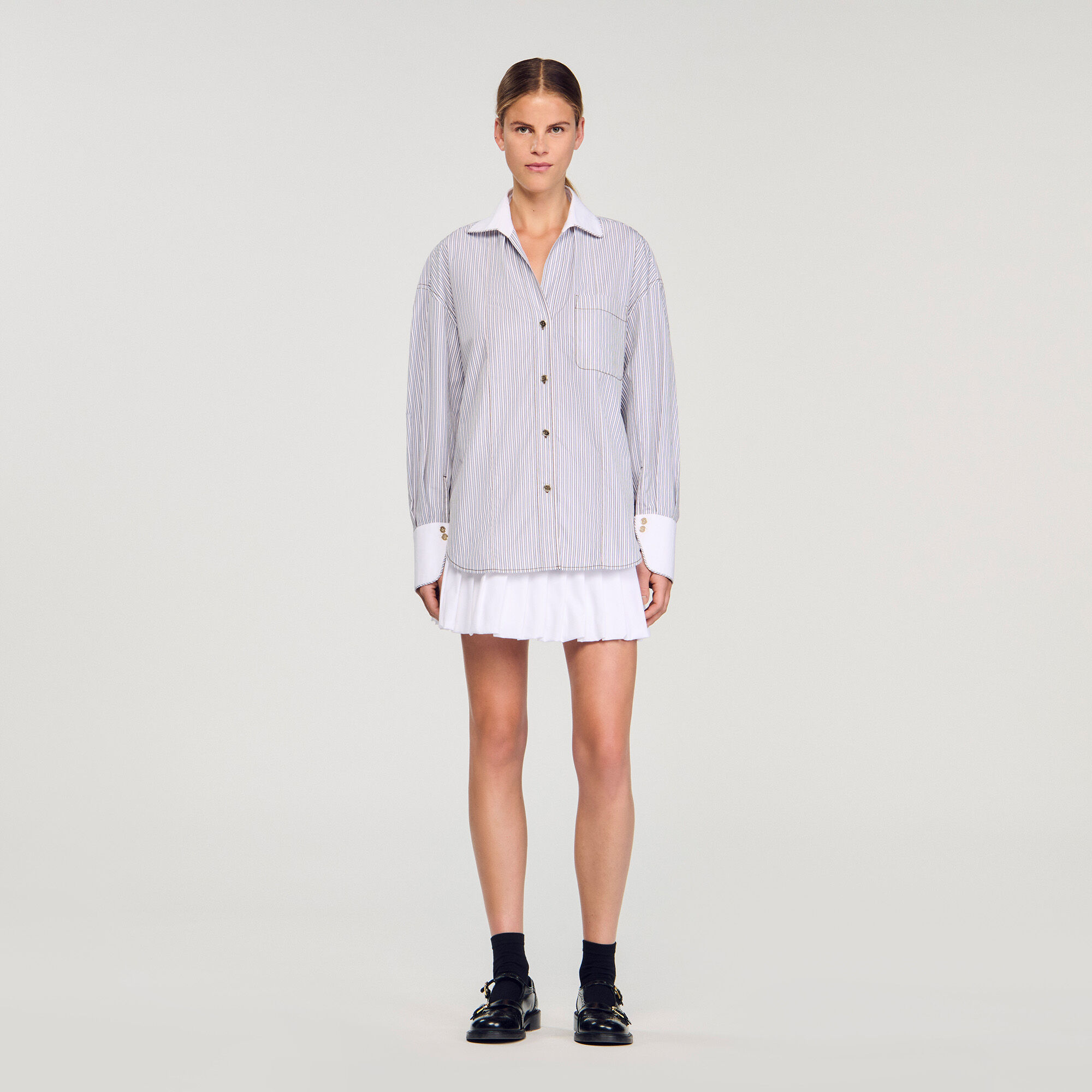 Oversized striped shirt