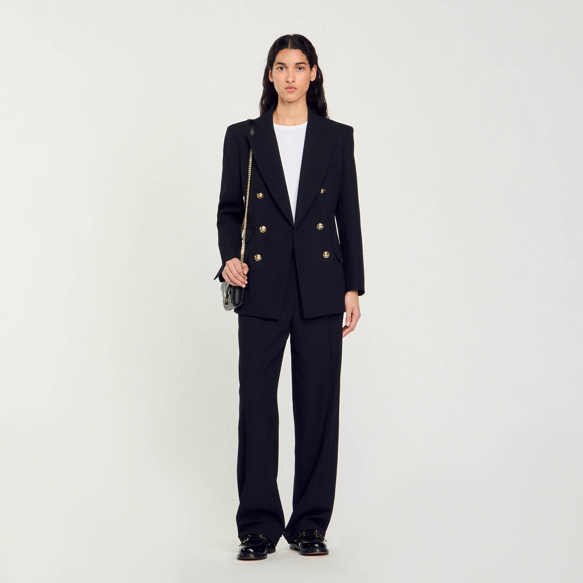 Womens double breasted suit jacket outlet