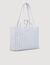 Striped canvas tote bag