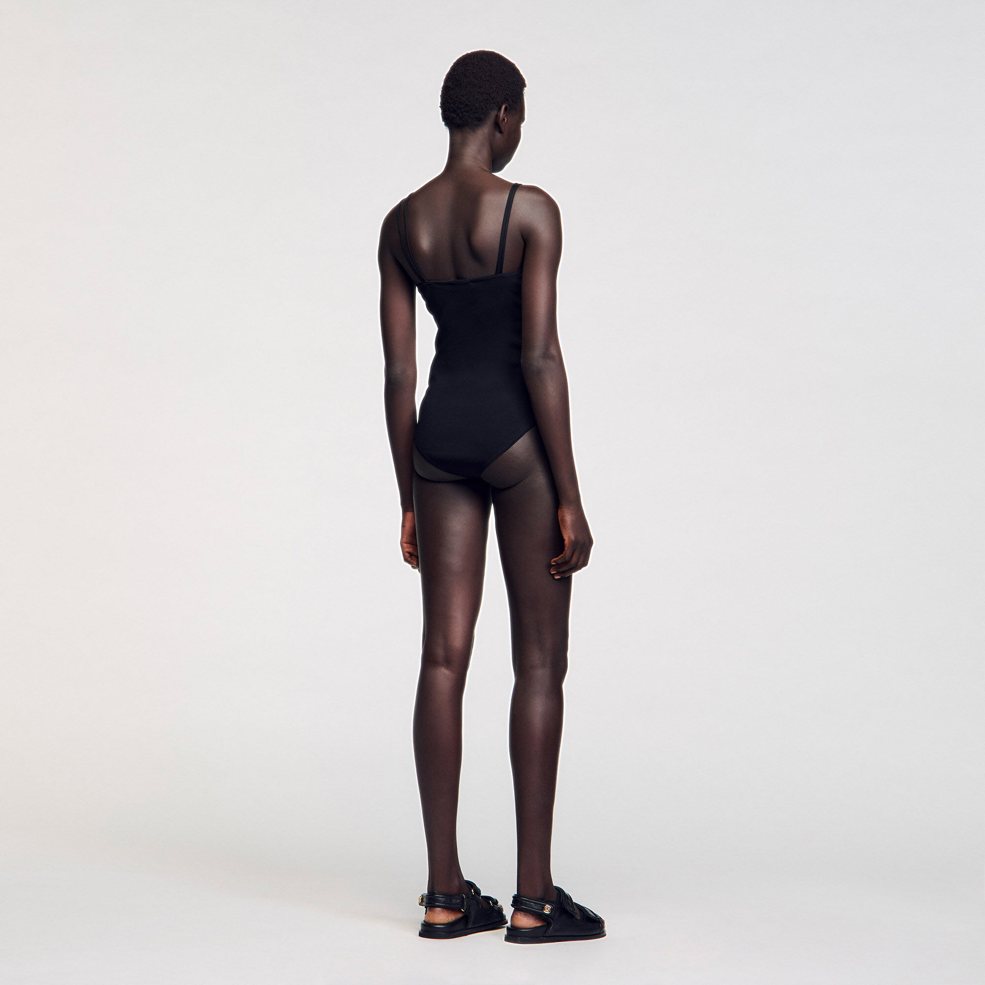 Jewellery detail knit leotard