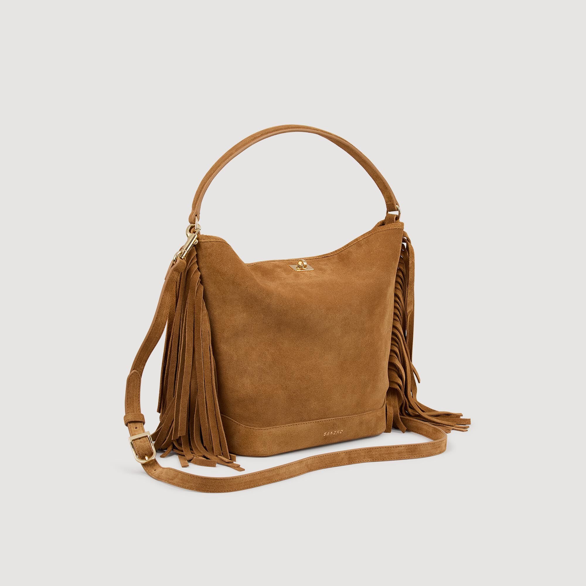 Fringed suede bucket bag TANGOSO