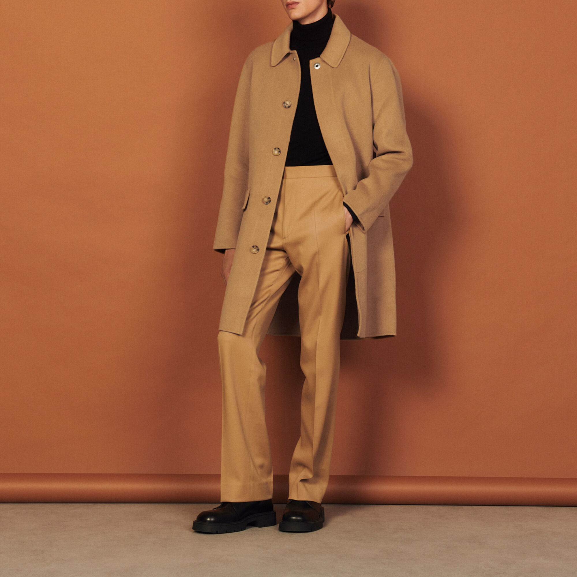 Double faced wool coat
