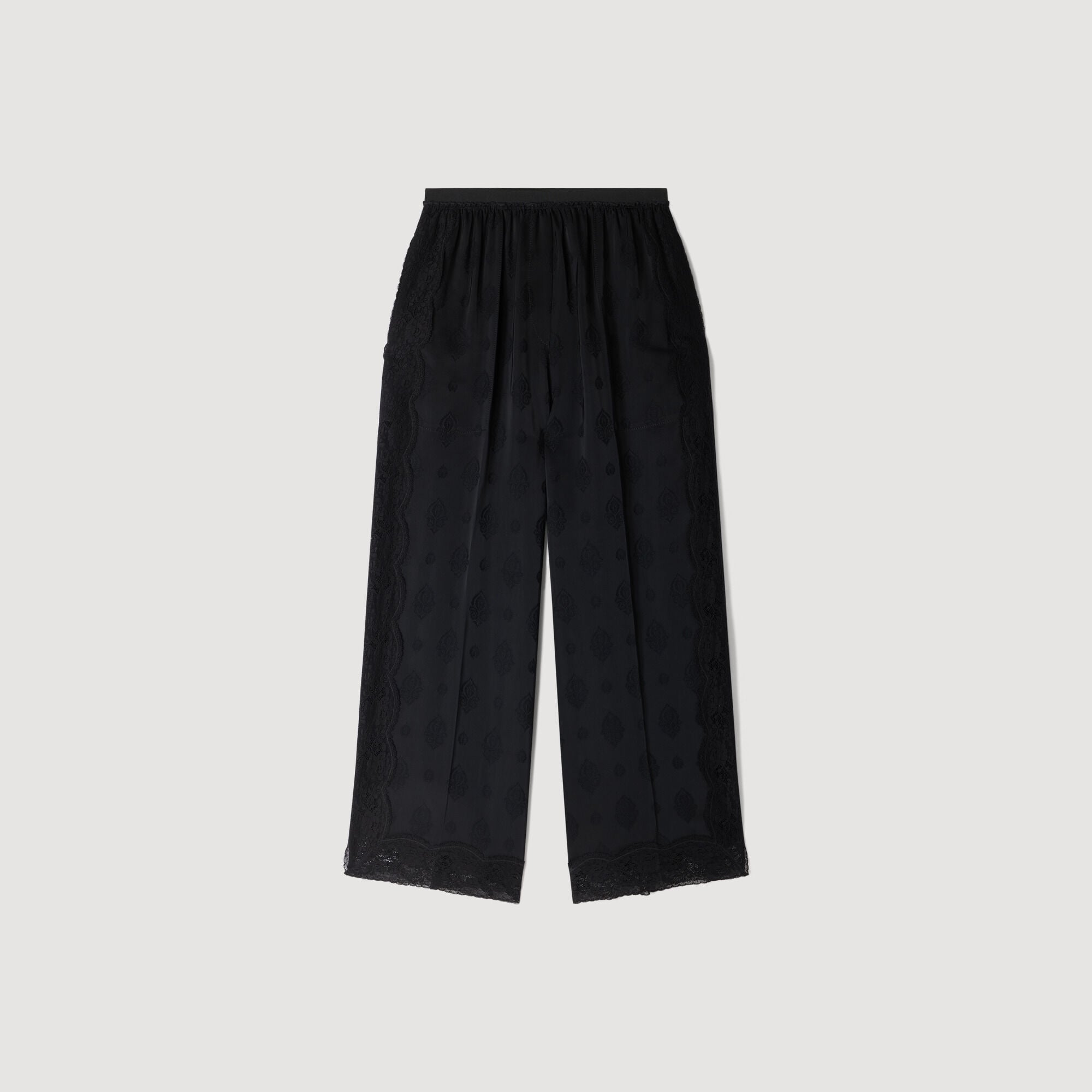 Fluid Paisley jacquard trousers