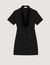 Short dress with shawl neck