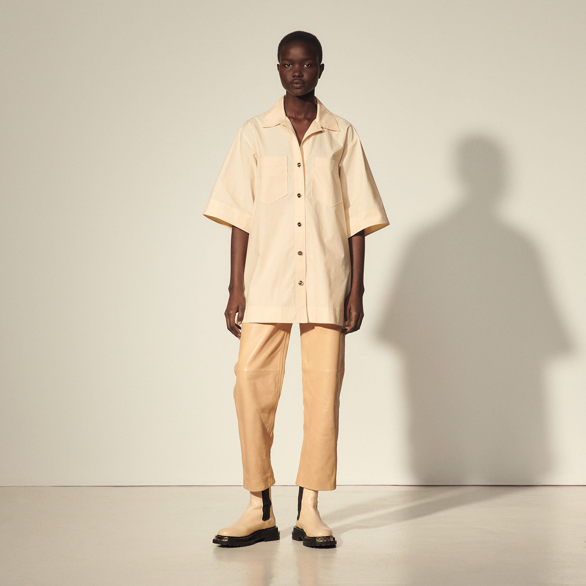 Oversized organic cotton shirt