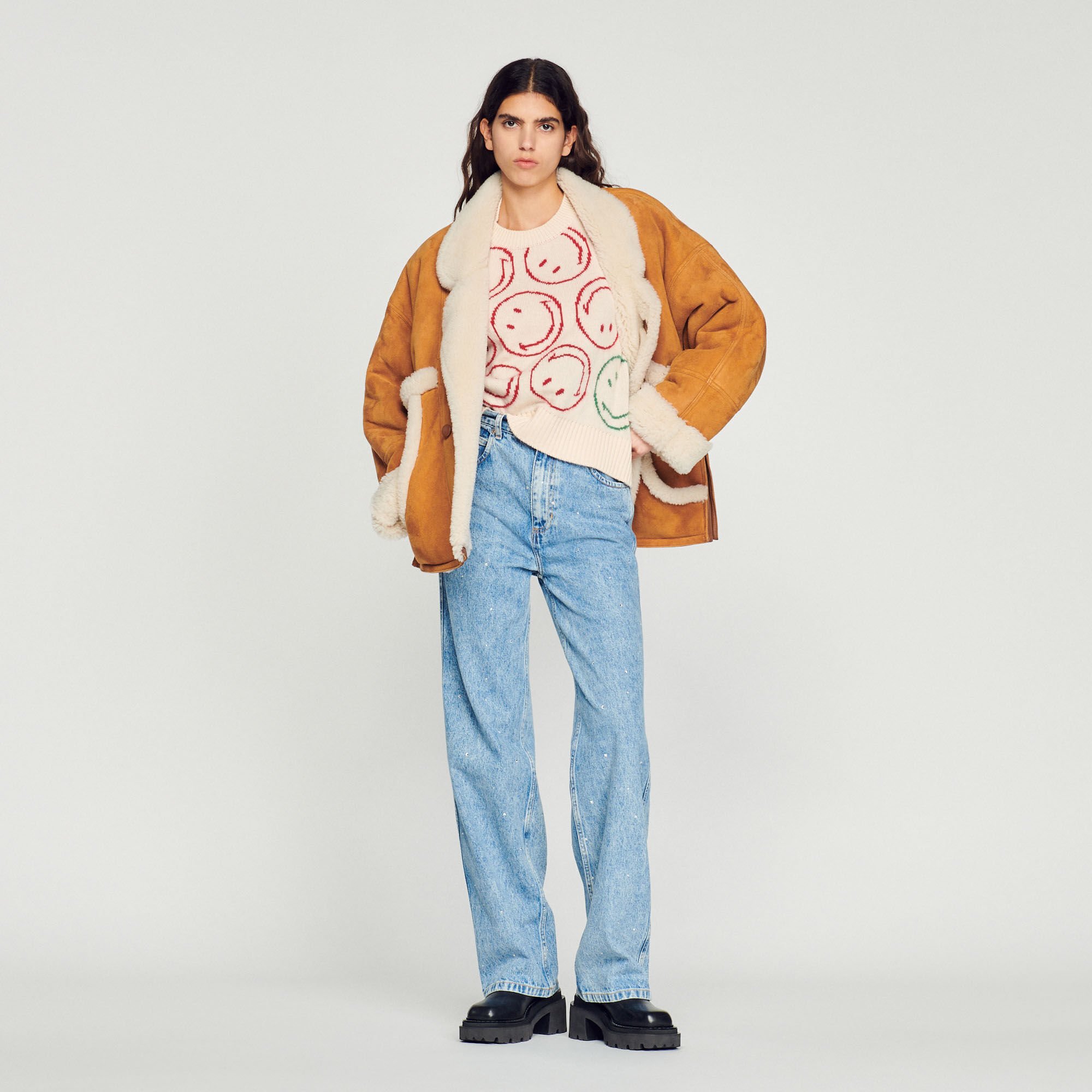 Sandro smiley sweatshirt best sale