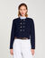 Cardigan with removable ruffled collar