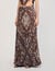 Pleated maxi skirt with bandana motif.