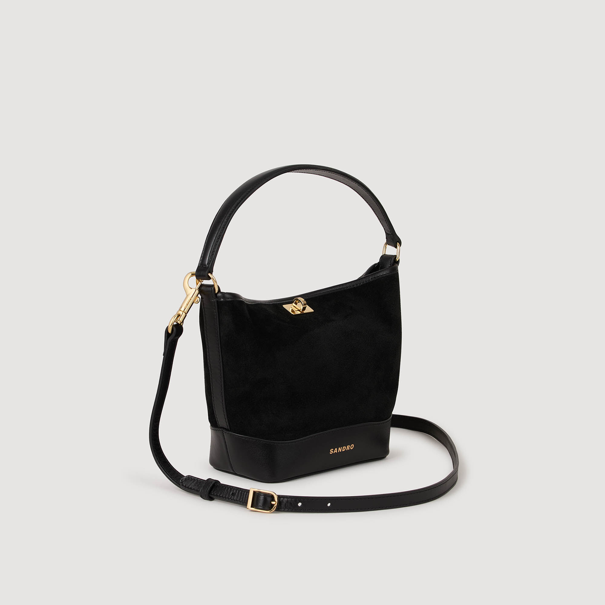 Mini Tangoso suede and leather bag