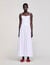 Draped bustier maxi dress