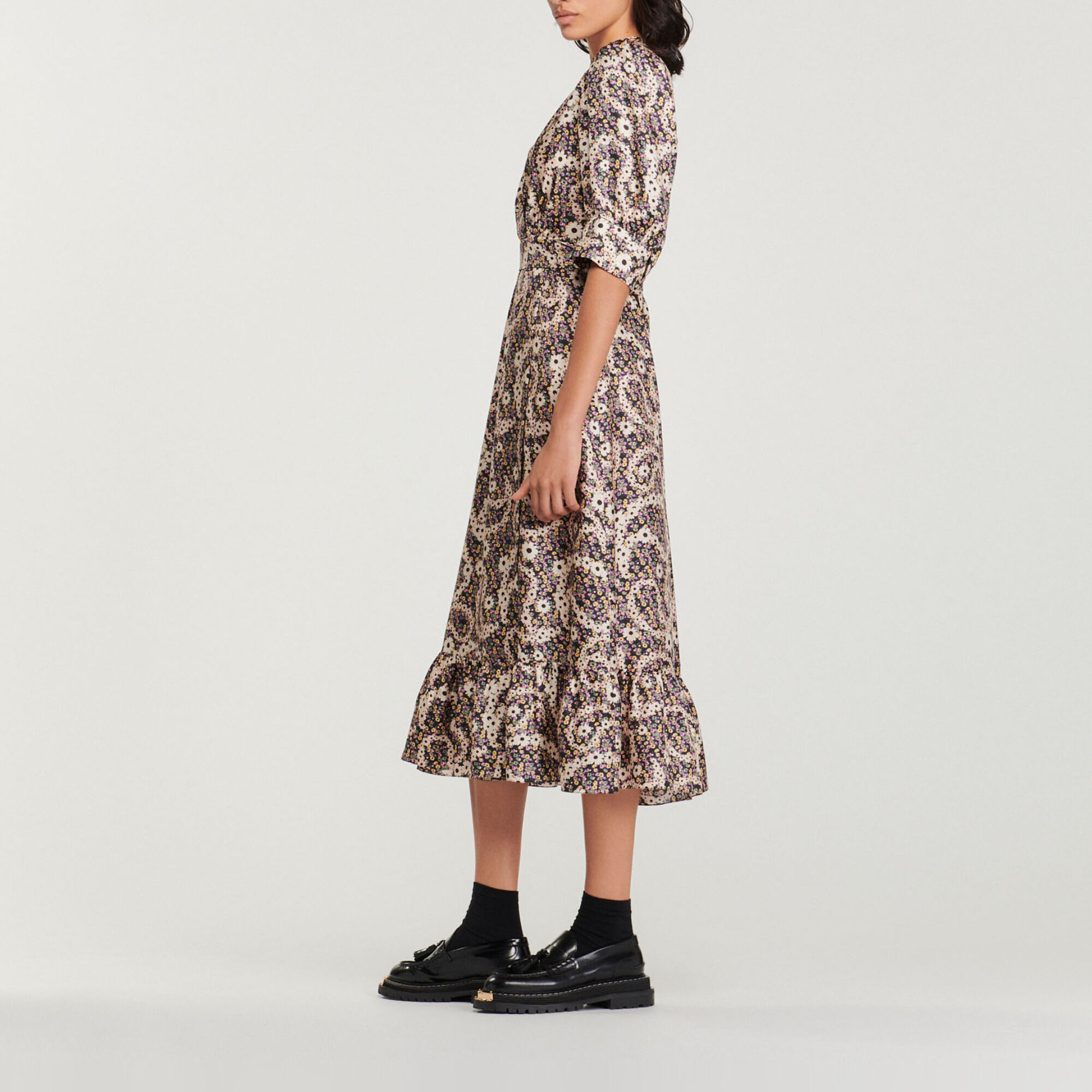 Long paisley printed dress