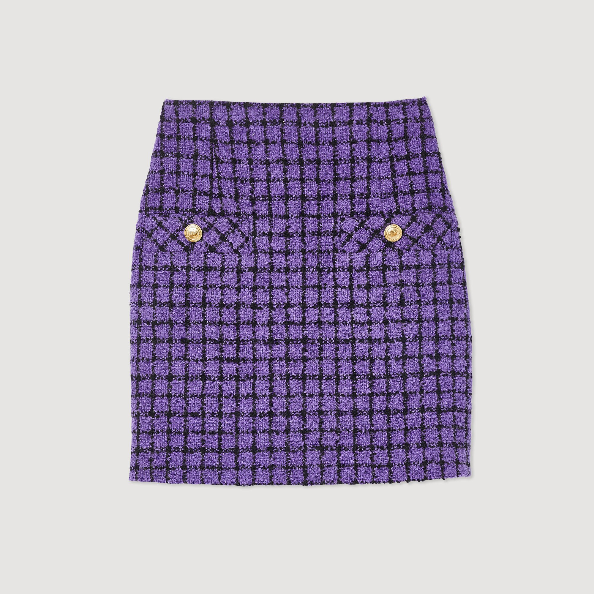 Short tweed skirt