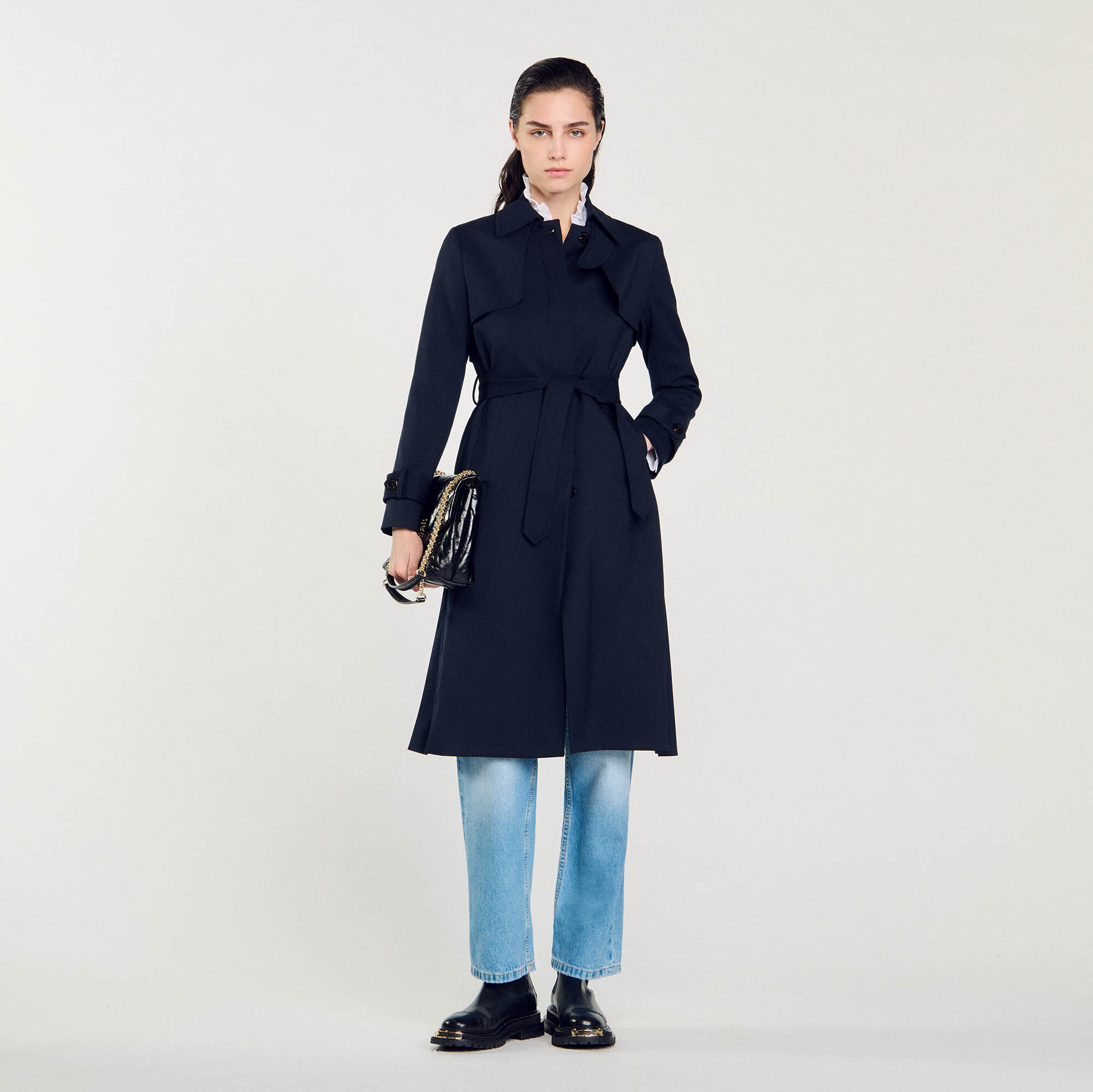 Sandro scarf coat hot sale