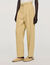 Wide pleated cotton-linen trousers