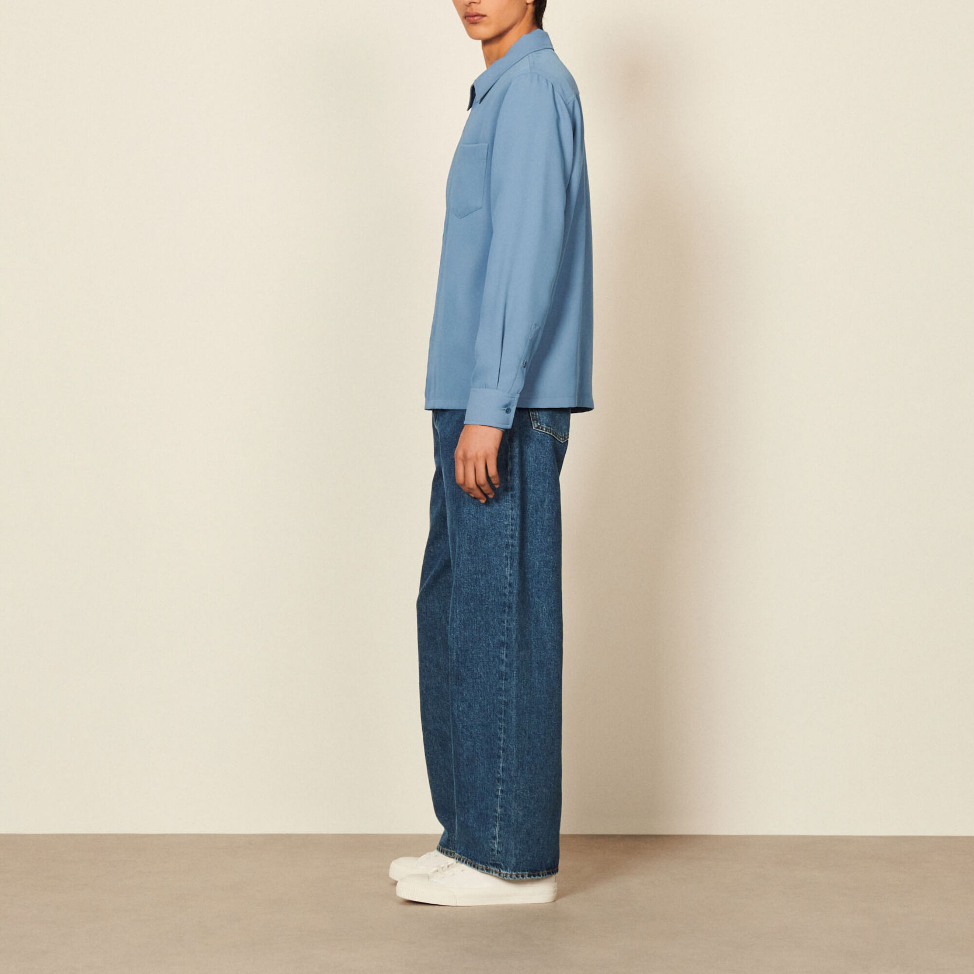 Floaty zip-up overshirt