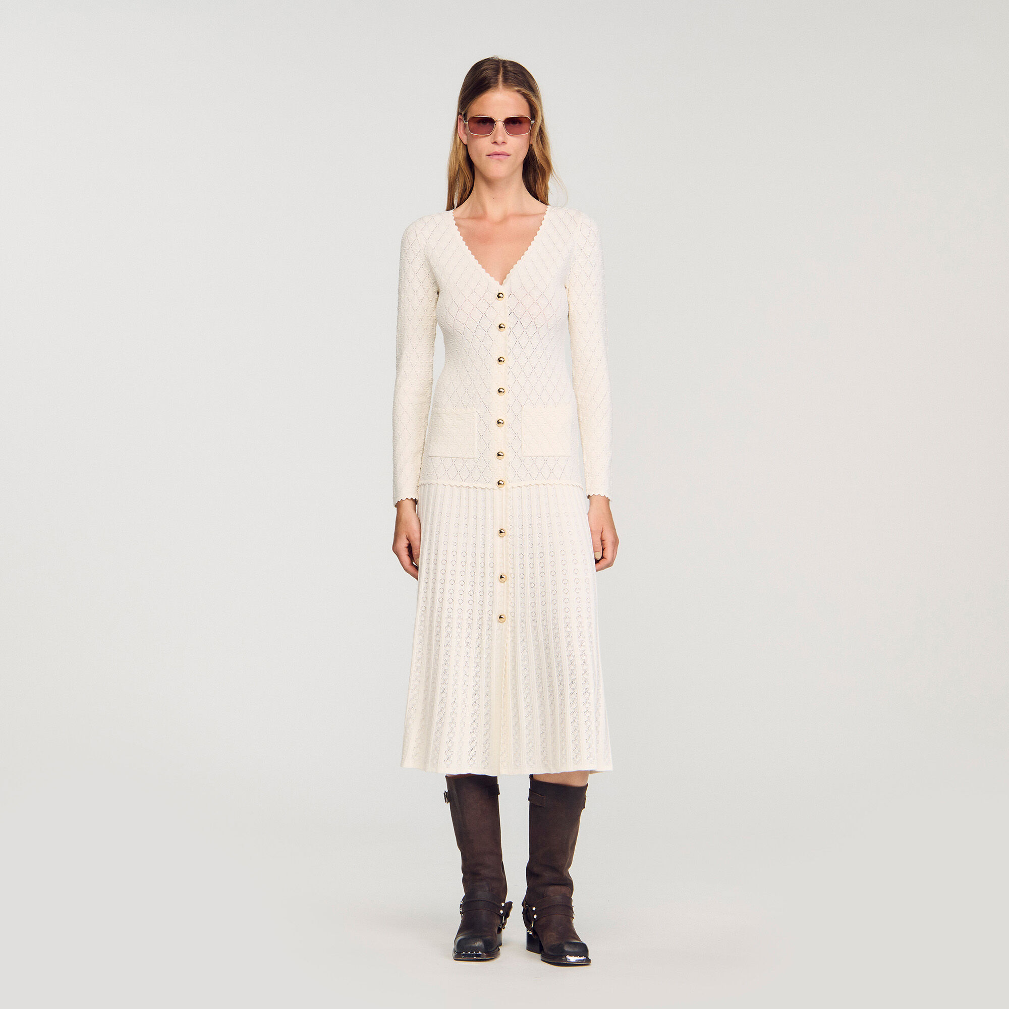 Fancy knit maxi dress