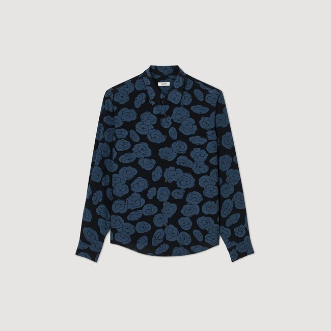 Camellia motif shirt