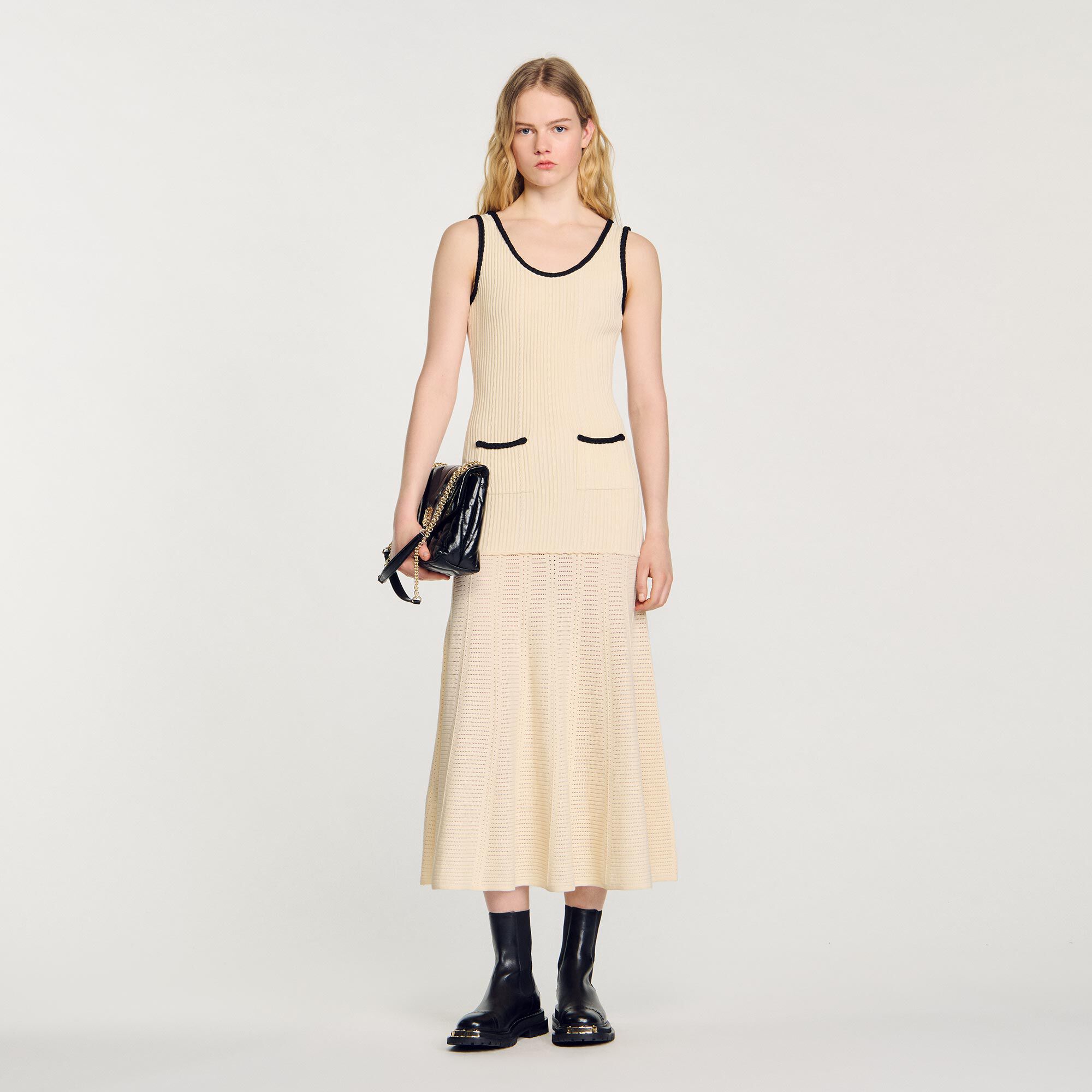 Pointelle knit dress outlet