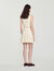 Short pleated knit skirt