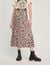 Printed midi skirt with pleats