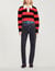 Cropped two-tone sweater